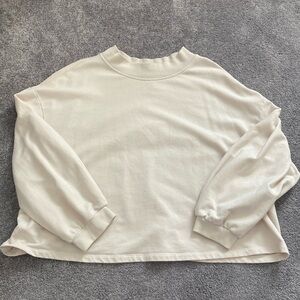 Ava & Viv Women’s Sweater Size 2X Cropped Cream Color Long Sleeve